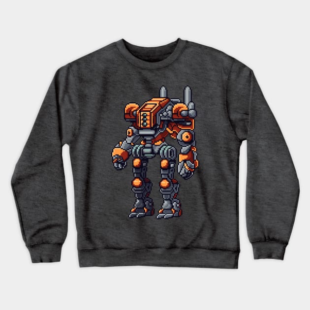 Pixel Mech Warrior Crewneck Sweatshirt by LAckas